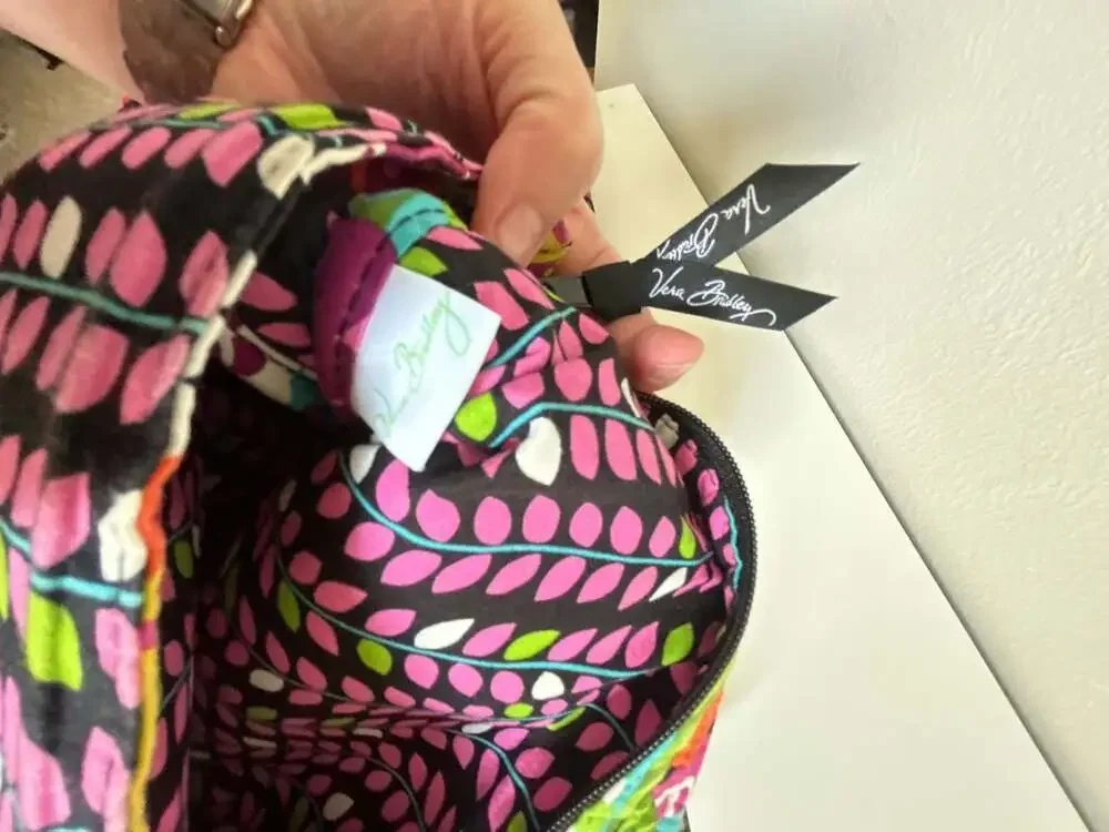 Vera Bradley Quilted Va Va Bloom Pattern Laptop Tote Bag